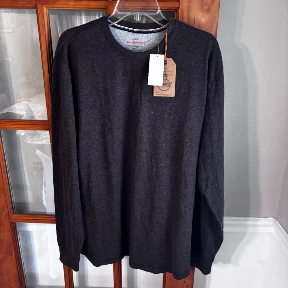 Weatherproof Vintage Men's crew neck long sleeve tee SZ: L
